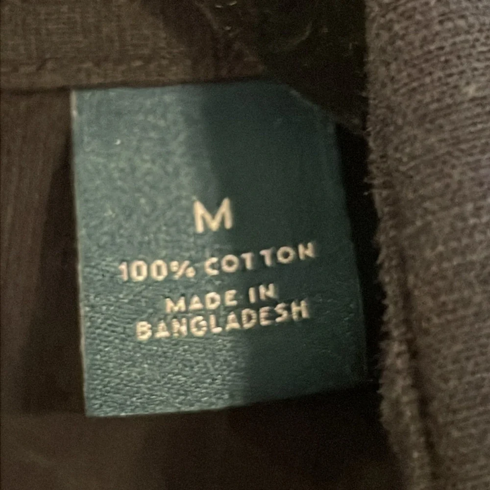 Perry Ellis Men’s Button Front Medium Black 100% Cotton Classic Contemporary